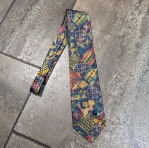 Christian Dior Monsieur Paris Luxurious 100% Silk Neck Tie Multi Color